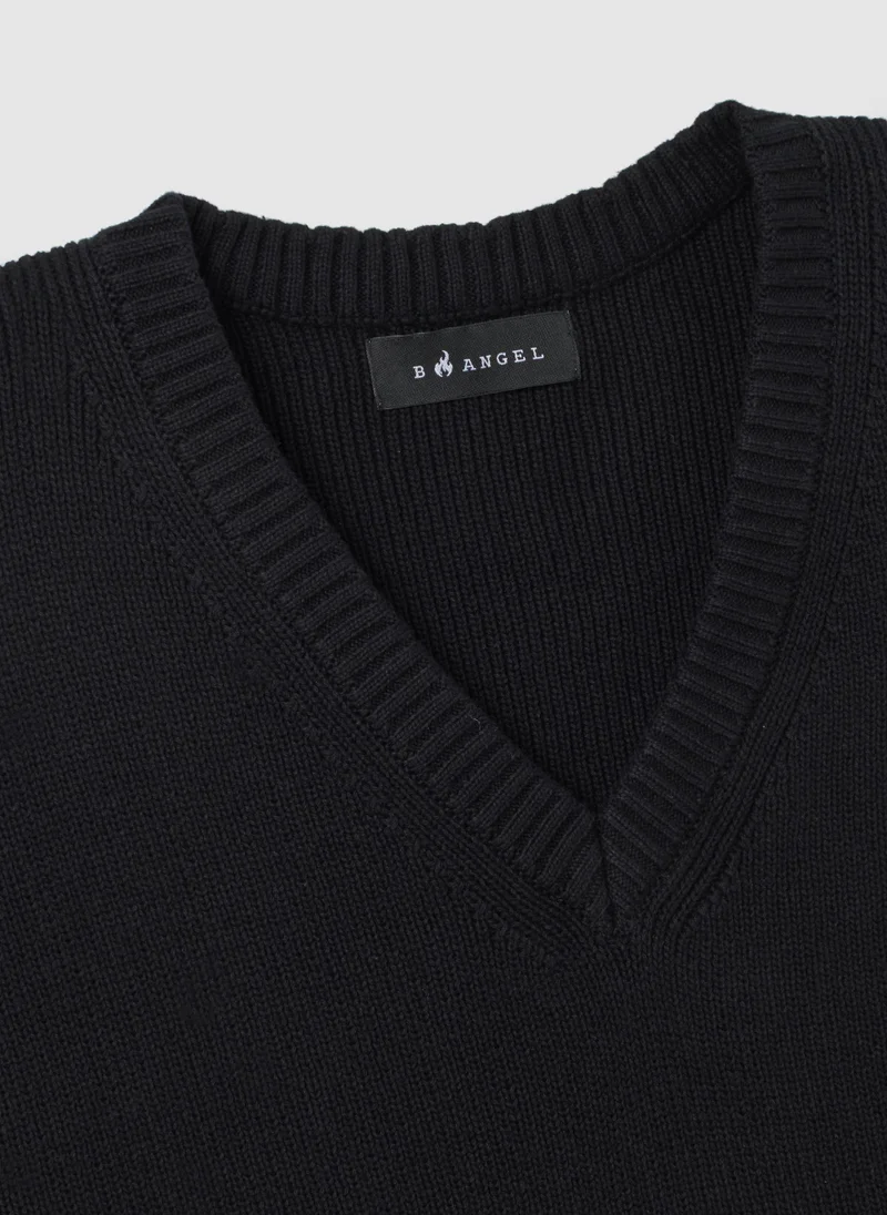 او في اس OVS Pure Cotton Black Regular Fit Waistcoat